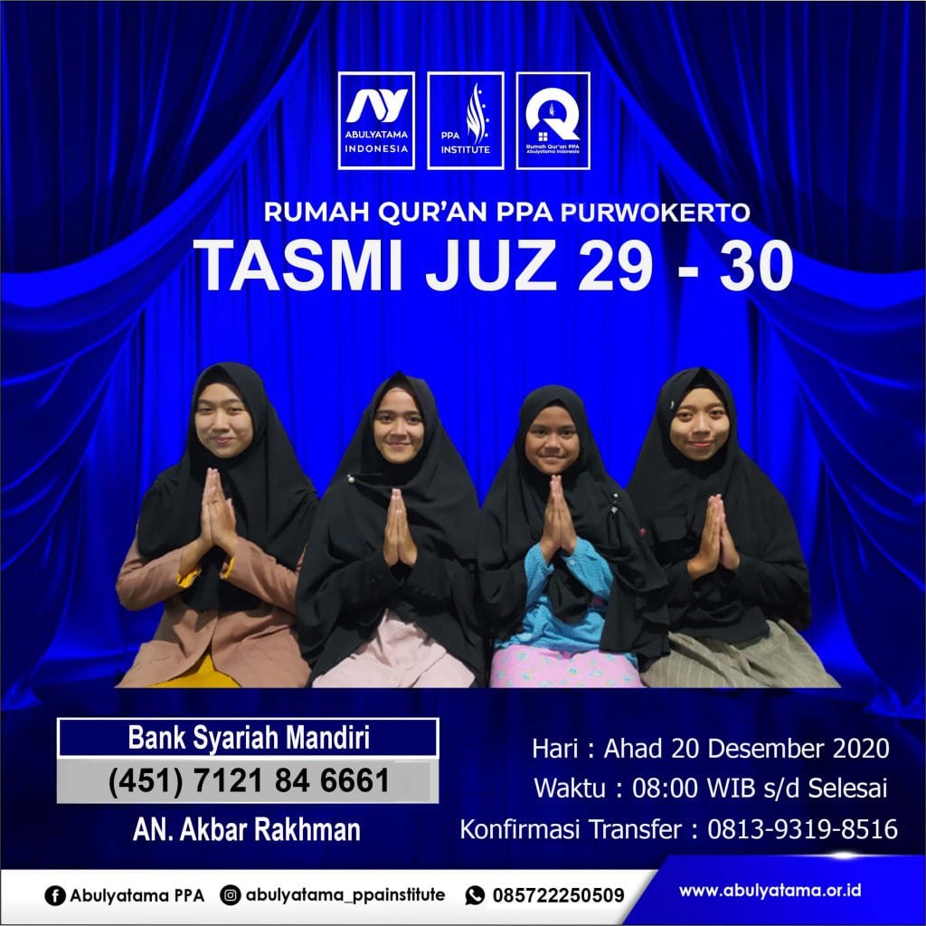 Tasmi' Al-Qur'an 4 Juz Bersama Santri Rumah Qur'an PPA Purwokerto