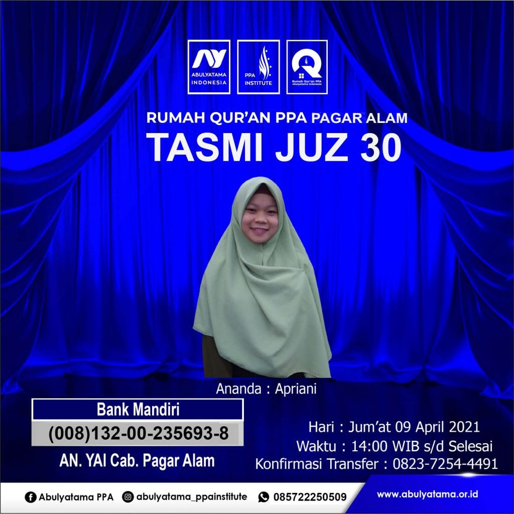 Tasmi' Al Qur'an RQ PPA Pagar Alam Juz 30