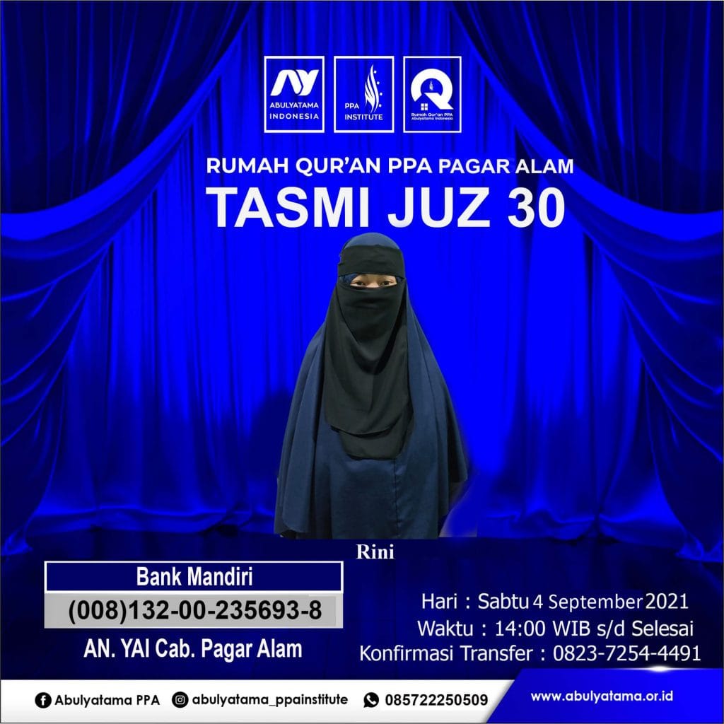 Tasmi' Al-Qur'an Juz 30 Bersama Santri Rumah Qur'an PPA Pagar Alam