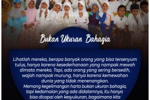 BUKAN UKURAN BAHAGIA
