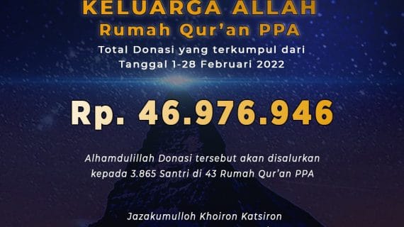 Laporan Pencapaian Donasi Program Keluarga Allah RQ