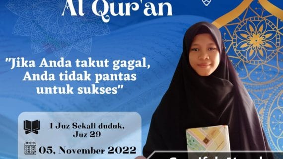 Tasmi Quran 1 Juz : Syarifah Nurul Hidayah ( Santri RQ PPA Bekasi )