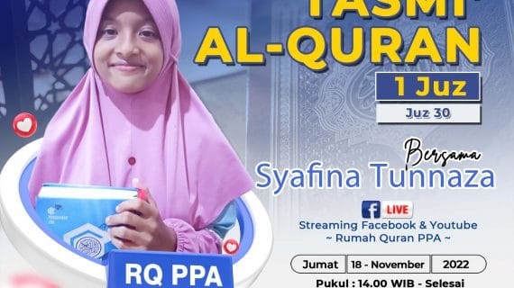 Tasmi’ Qur’an 1 Juz : Syafina Tunnaza Santri RQ PPA Kudus