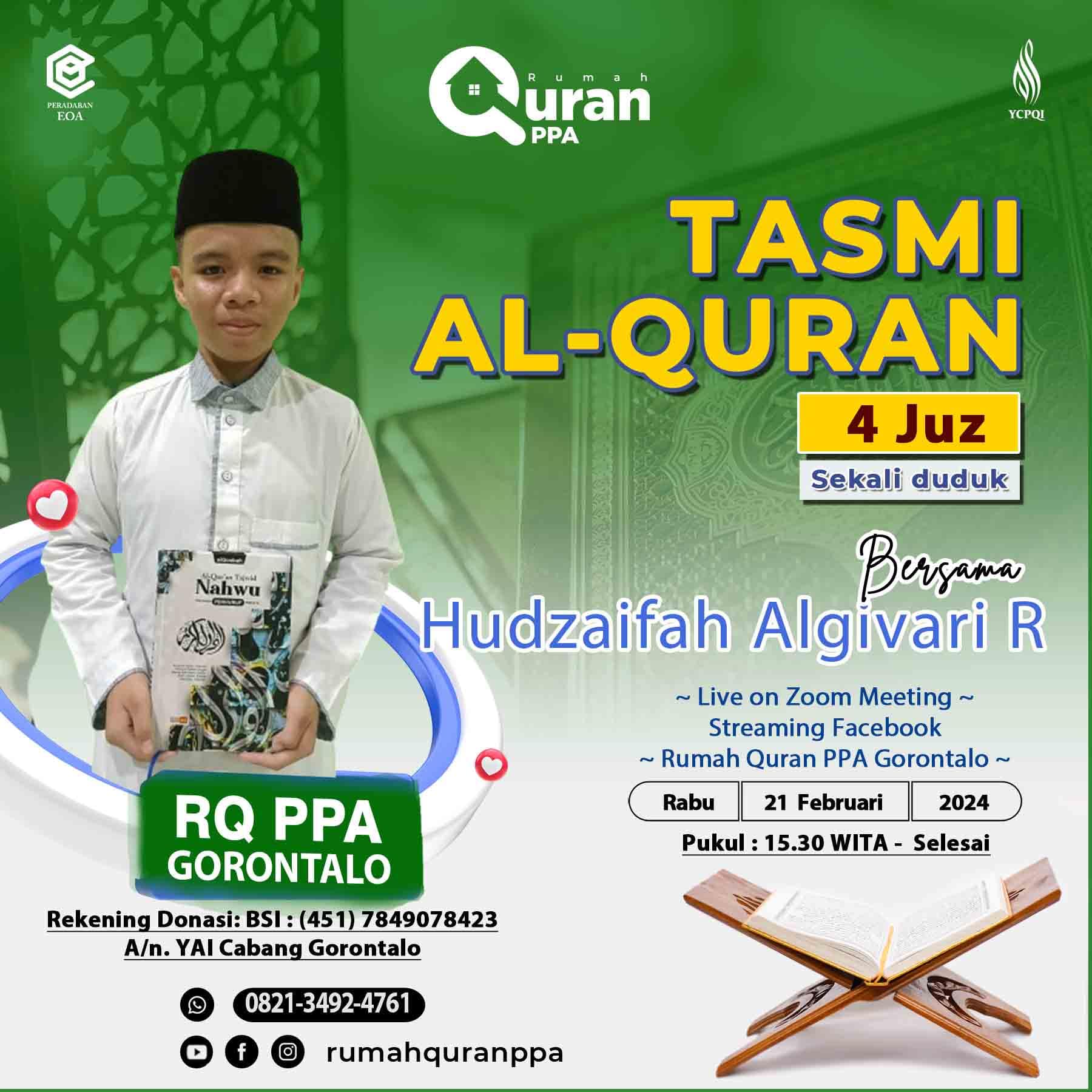 Tasmi Qur'an 4 Juz : Hudzaifah Algivari R