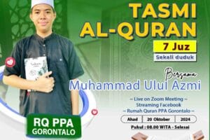 Tasmi Qur’an 7 Juz Ananda : Muhammad Ulul Azmi Kasim