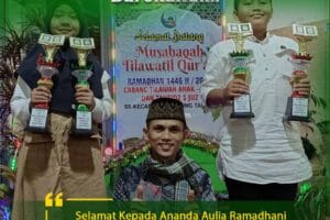 Juara 1 Tahfidz Satu Juz & Juara 2 Tilawah Qur’an Ananda Aulia Ramadhani