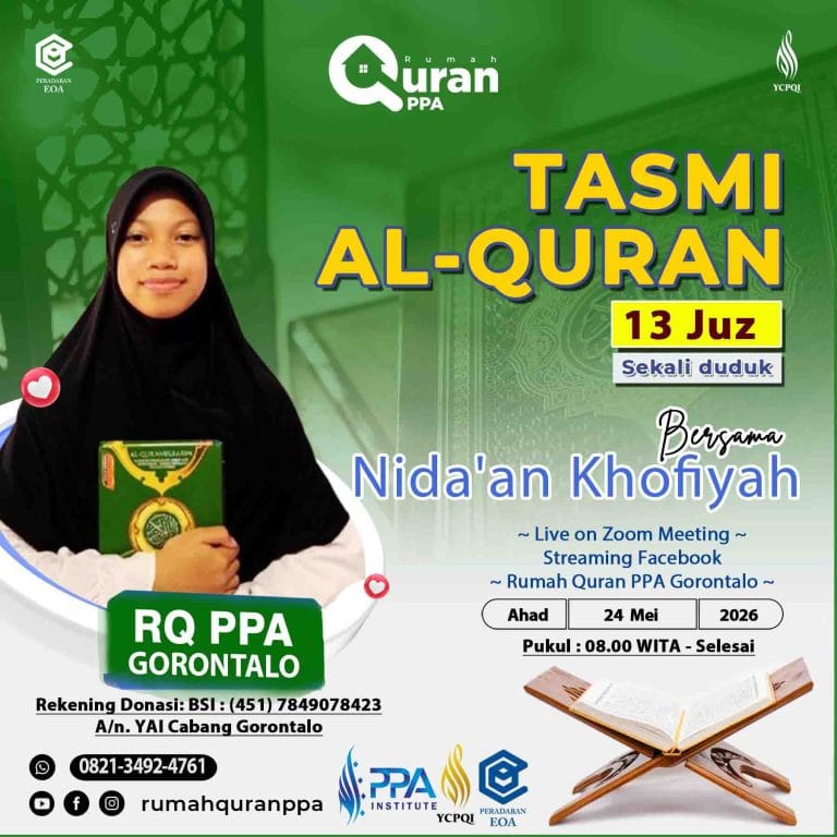 Tasmi’ Al-Quran 13 JUZ Sekali Duduk Ananda Nida’an Khofiyah